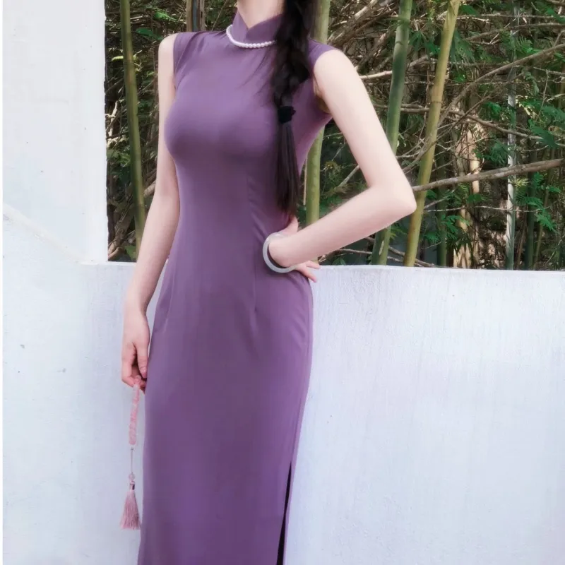 EFCR Cheongsams Women's Purple-4