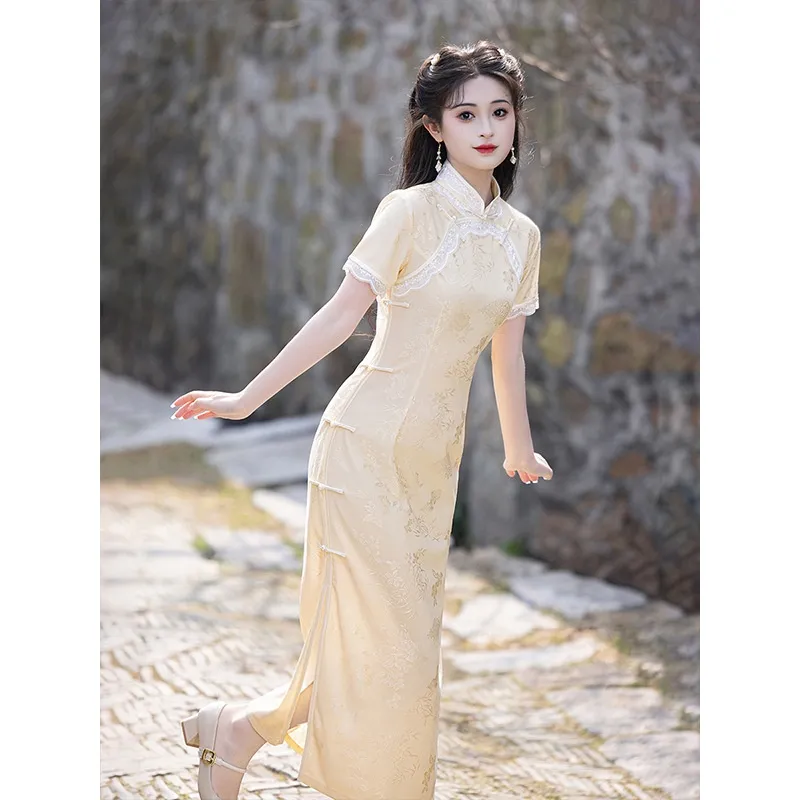 EFCR Cheongsams Women's Yellow-2