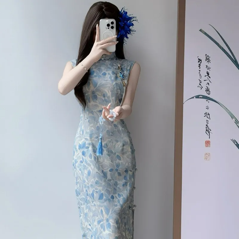 EFCR Cheongsams Women's Blue-1