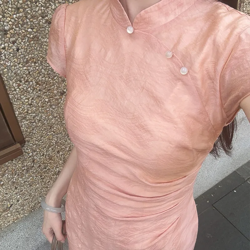EFCR Cheongsams Women's Orange Pink-3