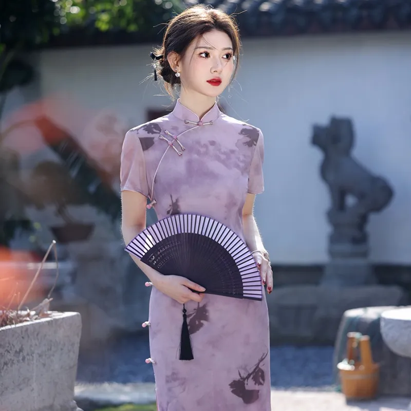 EFCR Cheongsams Women's Purple-3