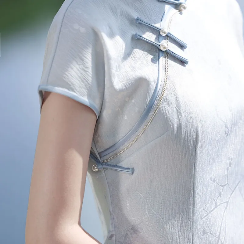 EFCR Cheongsams Women's Light Blue-3
