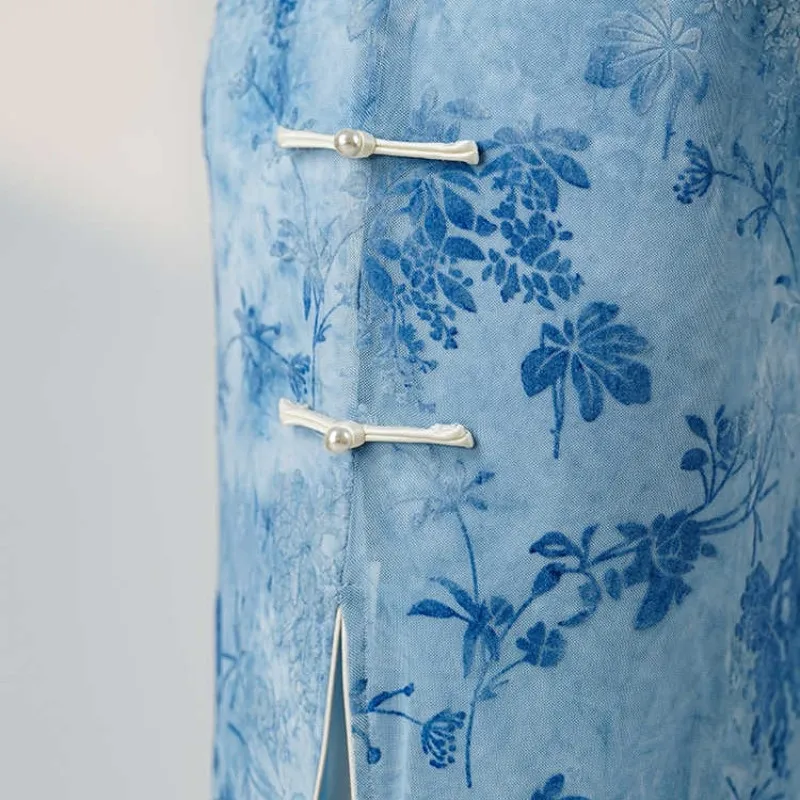 EFCR Cheongsams Women's Blue-3