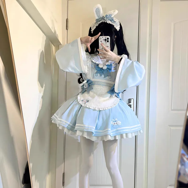 EFCR Lolita Dresses Women's Blue With White Lettering-1