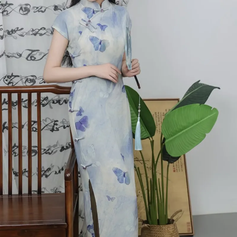 EFCR Cheongsams Women's Blue-3