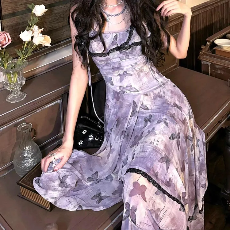 EFCR Slip Dresses Women's Purple-2