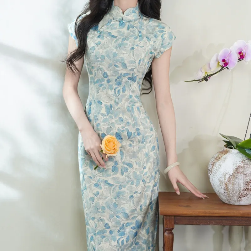EFCR Cheongsams Women's Blue-4