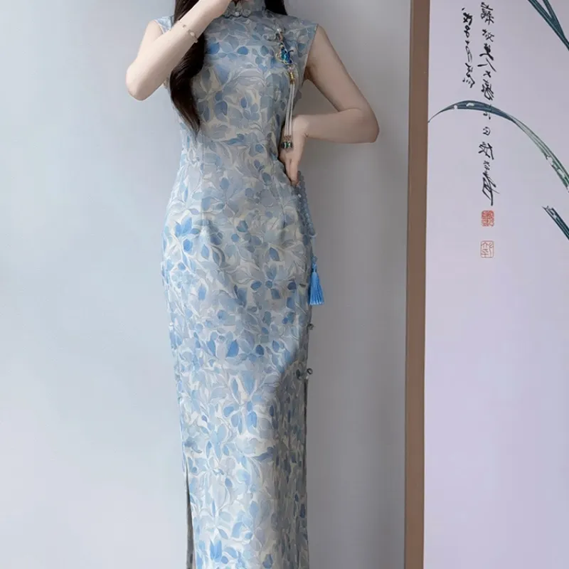 EFCR Cheongsams Women's Blue-2