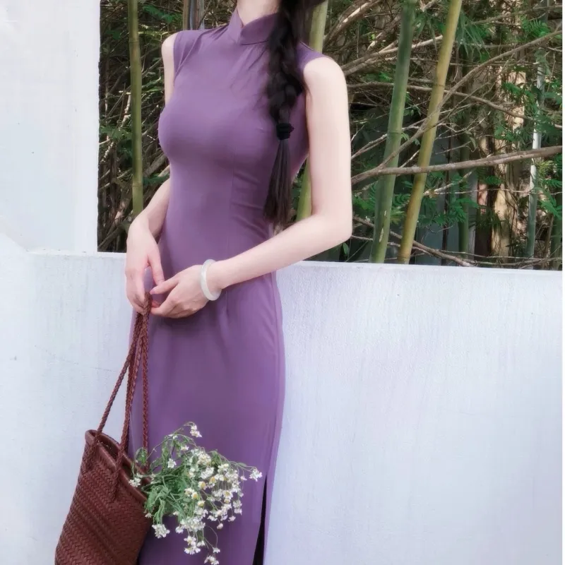 EFCR Cheongsams Women's Purple-3