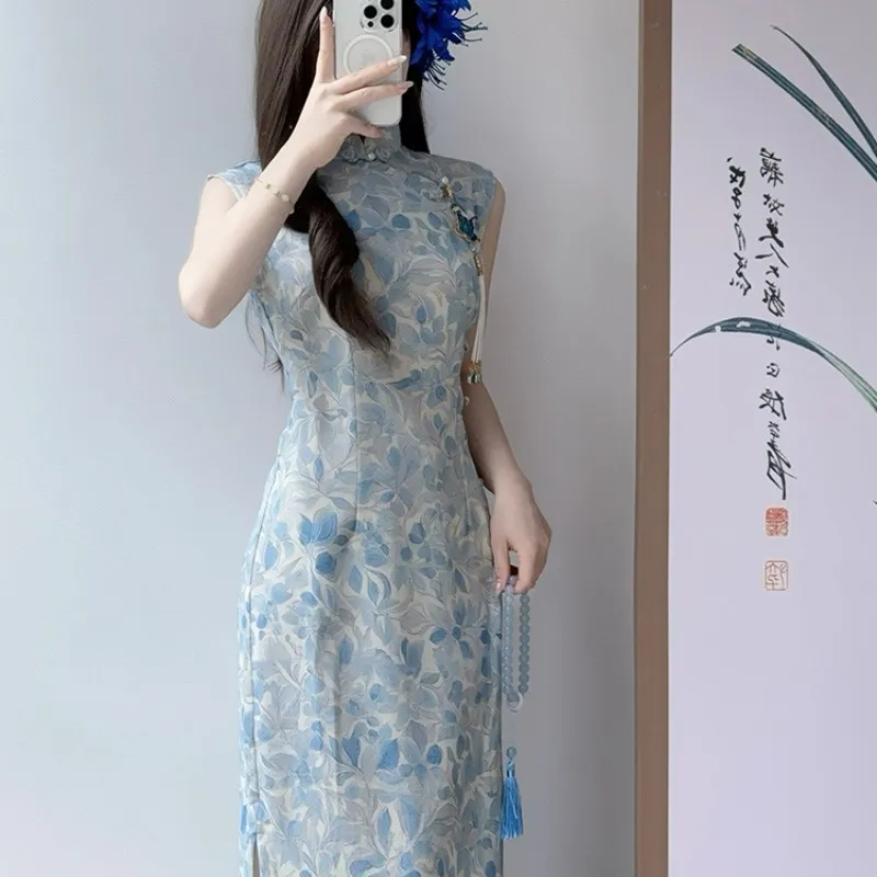 EFCR Cheongsams Women's Blue-4