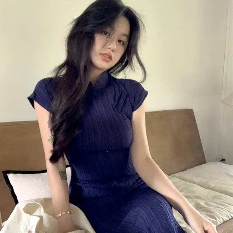 EFCR Cheongsams Women's Dark Blue-1