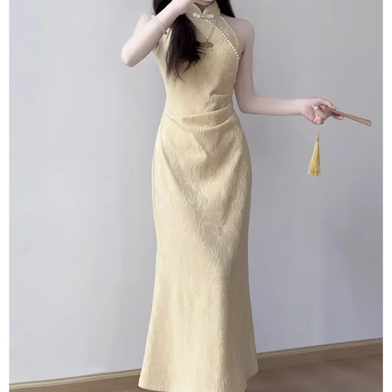 EFCR Cheongsams Women's Yellow-1