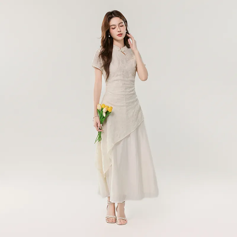 Mu Xiao Xin Short Sleeved Dress Women's-5