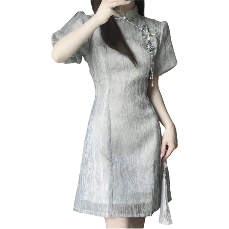 Mu Xiao Xin Short Sleeved Dress Women's-1