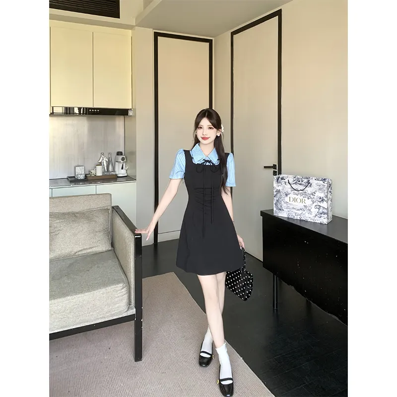 Mu Xiao Xin Short Sleeved Dress Women's-2