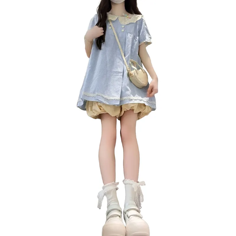 Mu Xiao Xin Short Sleeved Dress Women's-5