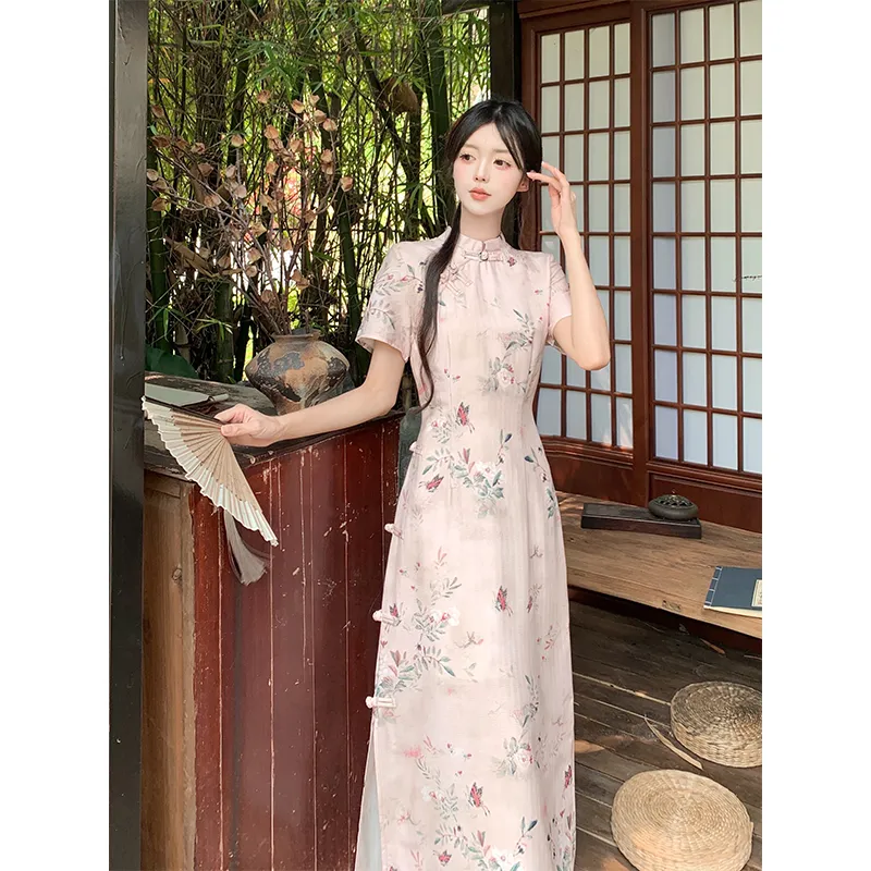 Mu Xiao Xin Short Sleeved Dress Women's-1