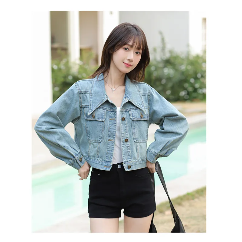 Mu Xiao Xin Denim Jacket Women's Blue-1