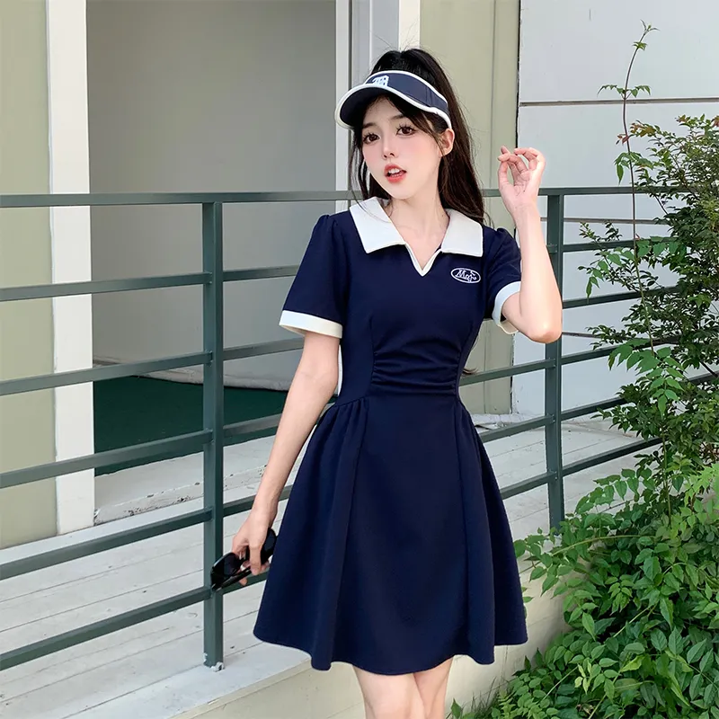 Mu Xiao Xin Short Sleeved Dress Women's-2