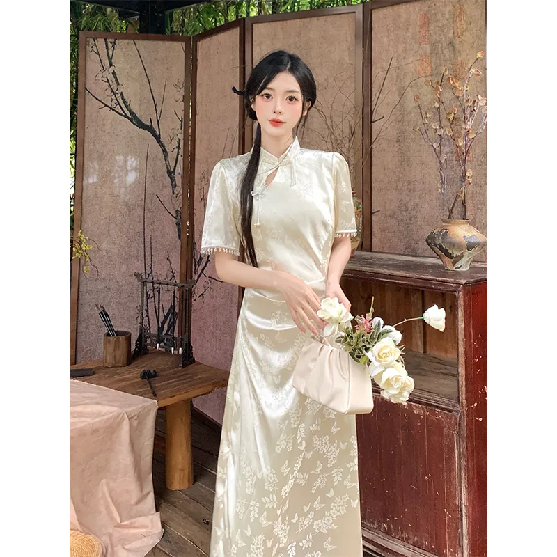 Mu Xiao Xin Short Sleeved Dress Women's-3