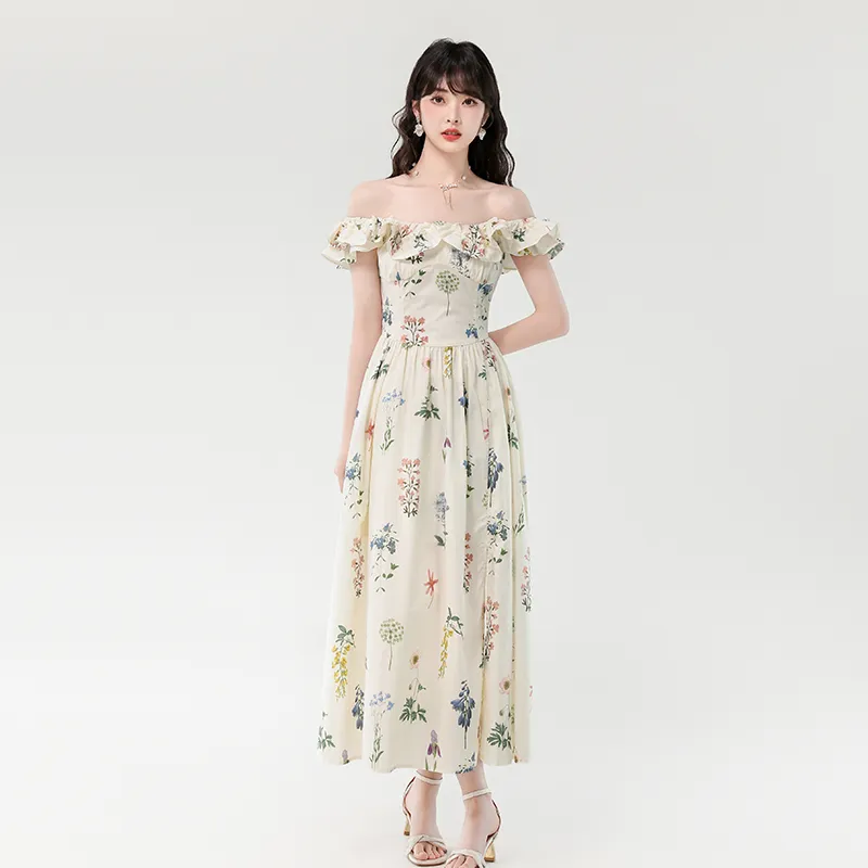 Mu Xiao Xin Slip Dresses Women's Apricot-5