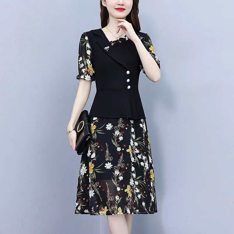 Mu Xiao Xin Short Sleeved Dress Women's-5