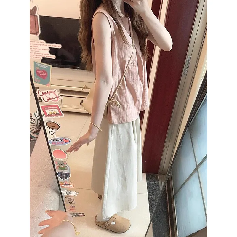 Mu Xiao Xin Two Piece Skirt Sets Women's-4