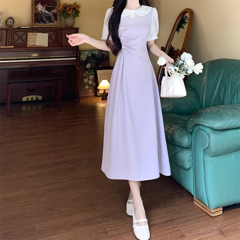 Mu Xiao Xin Short Sleeved Dress Women's-3
