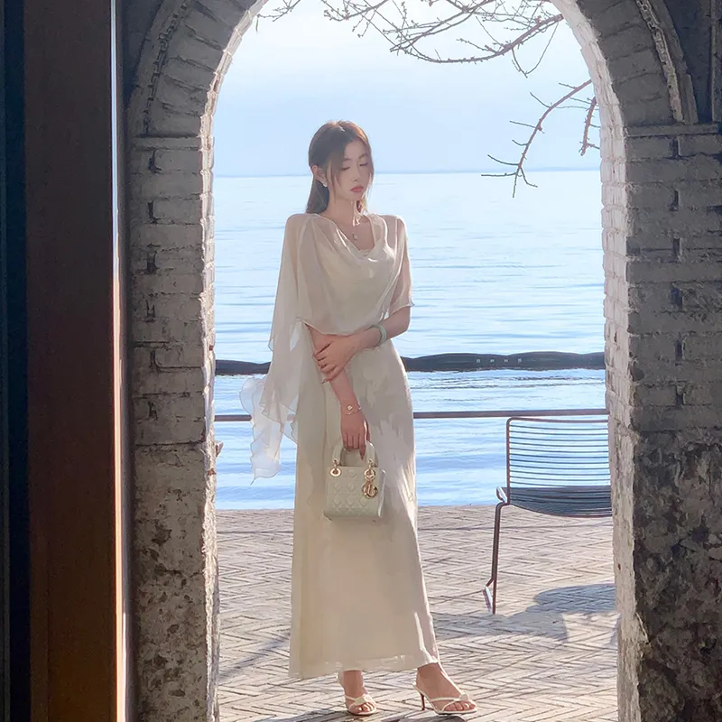 Mu Xiao Xin Skirt Set Women's Ecru-2