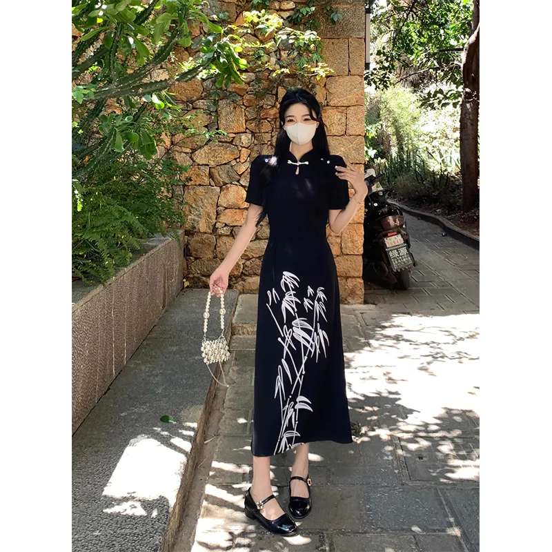 Mu Xiao Xin Short Sleeved Dress Women's-4