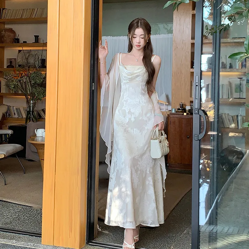 Mu Xiao Xin Skirt Set Women's Ecru-3