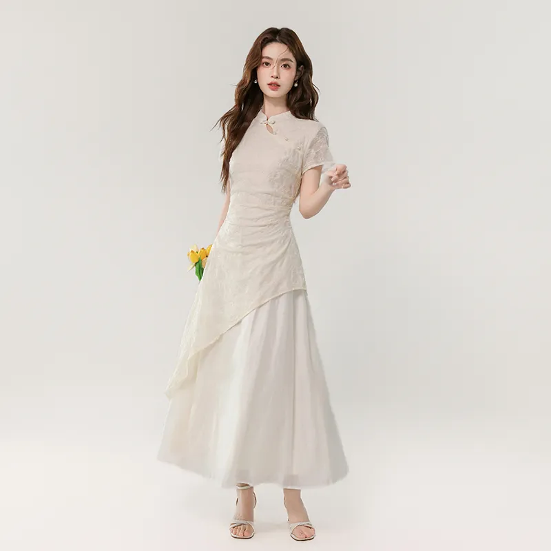 Mu Xiao Xin Short Sleeved Dress Women's-2