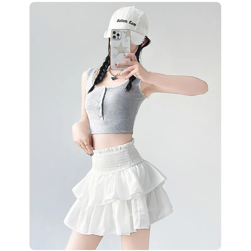 Mu Xiao Xin Casual Short Skirts Women's-3
