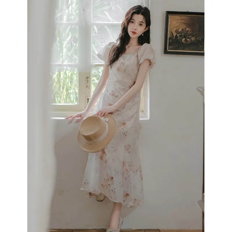 Mu Xiao Xin Short Sleeved Dress Women's-2