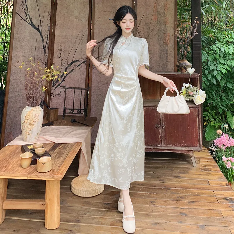 Mu Xiao Xin Short Sleeved Dress Women's-1