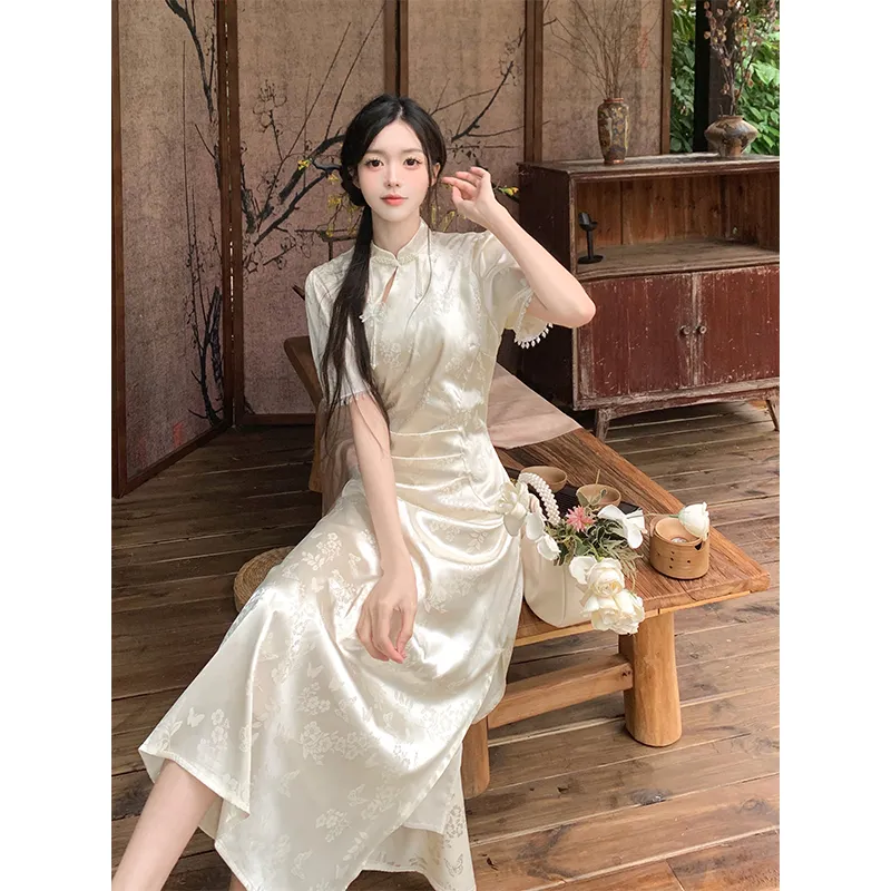 Mu Xiao Xin Short Sleeved Dress Women's-2