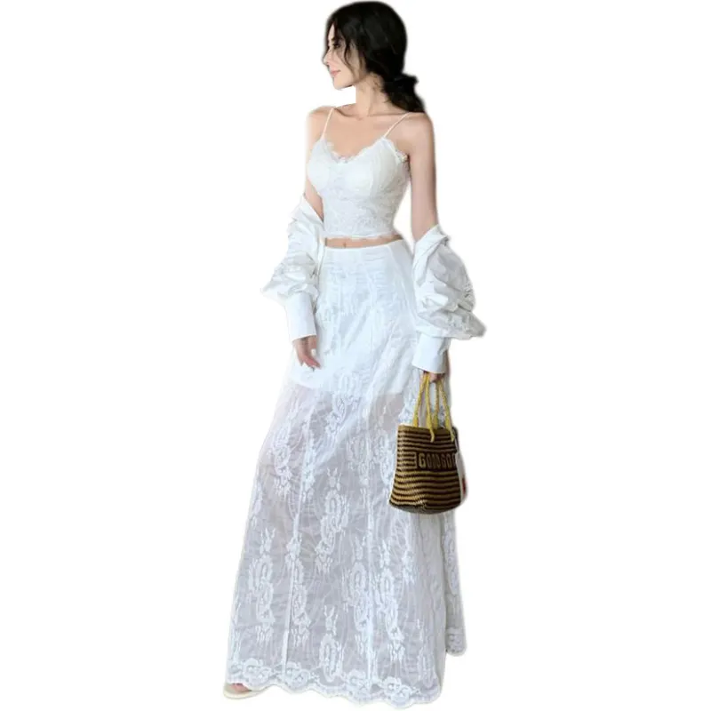 Mu Xiao Xin Two Piece Skirt Sets Women's-2