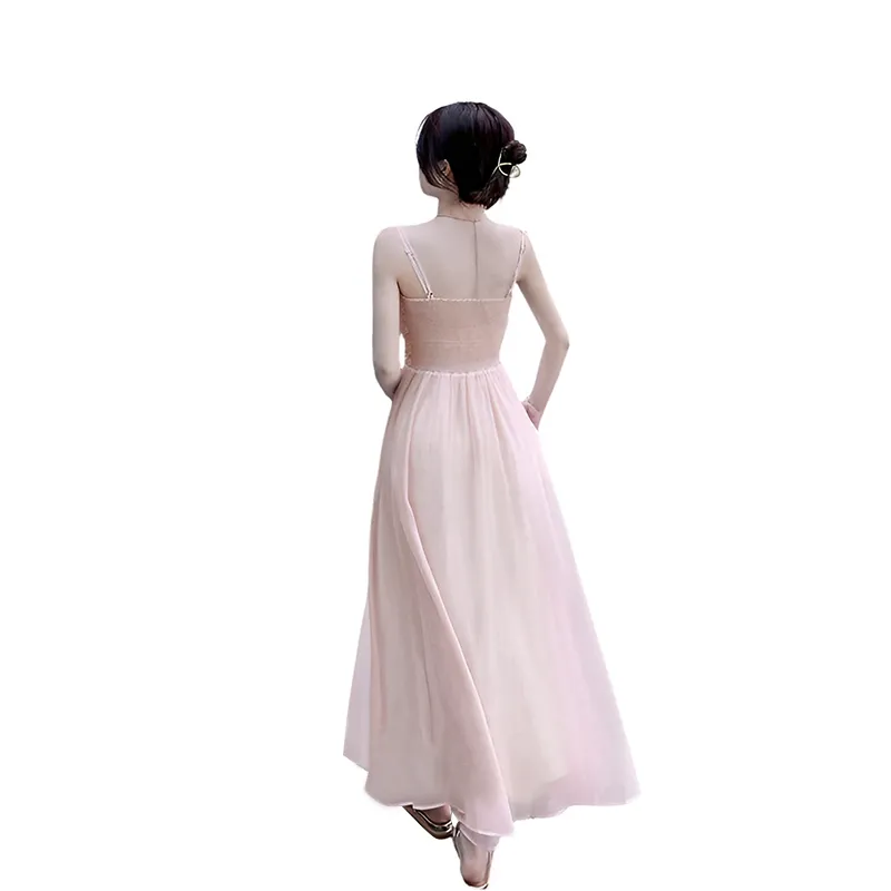 Mu Xiao Xin Slip Dresses Women's Lotus Color-1