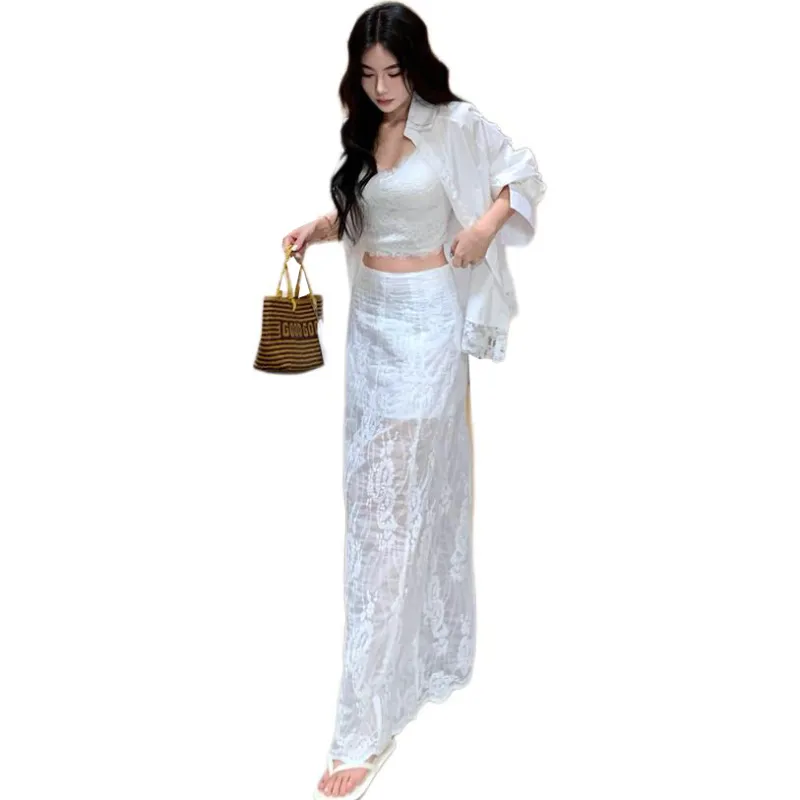 Mu Xiao Xin Two Piece Skirt Sets Women's-4