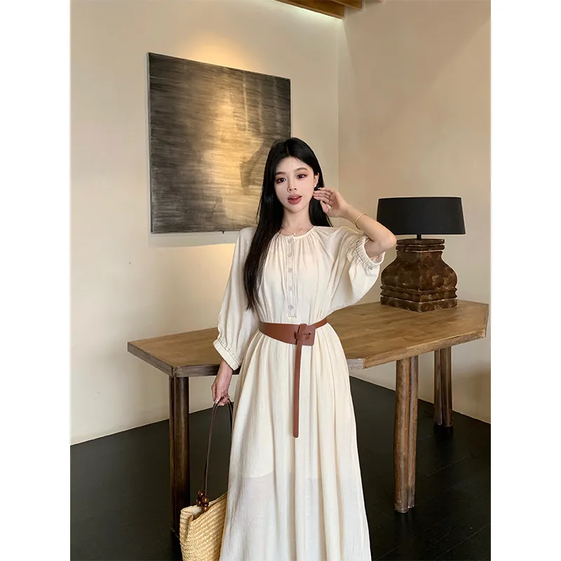 Mu Xiao Xin Long Sleeved Dress Women's-6