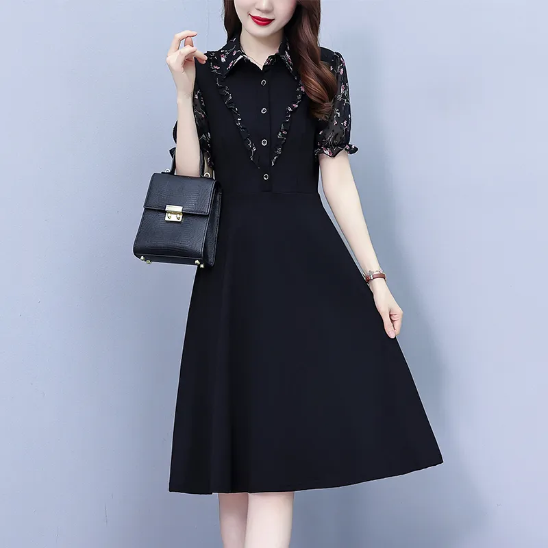 Mu Xiao Xin Short Sleeved Dress Women's-5