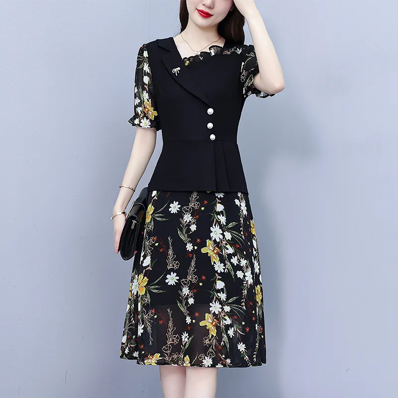 Mu Xiao Xin Short Sleeved Dress Women's-3