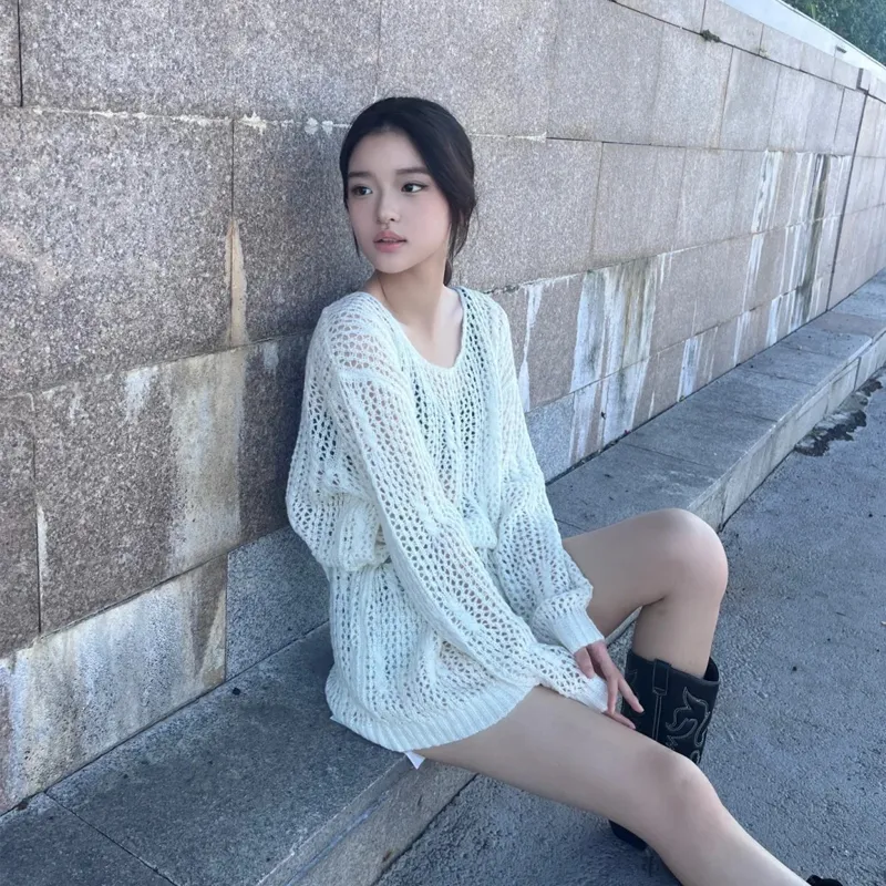 Mu Xiao Xin Knitwear Women's White-1