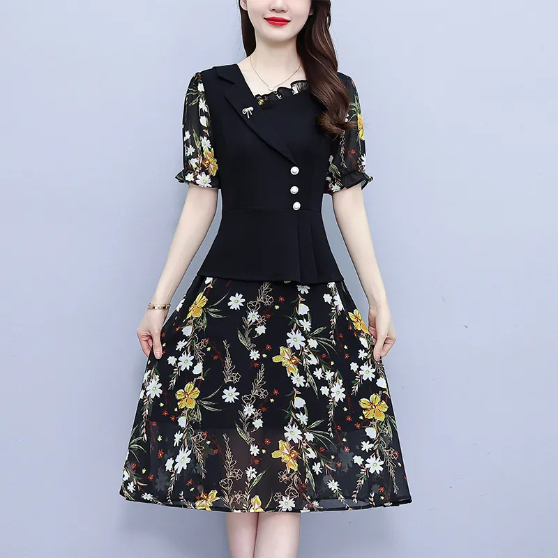 Mu Xiao Xin Short Sleeved Dress Women's-4