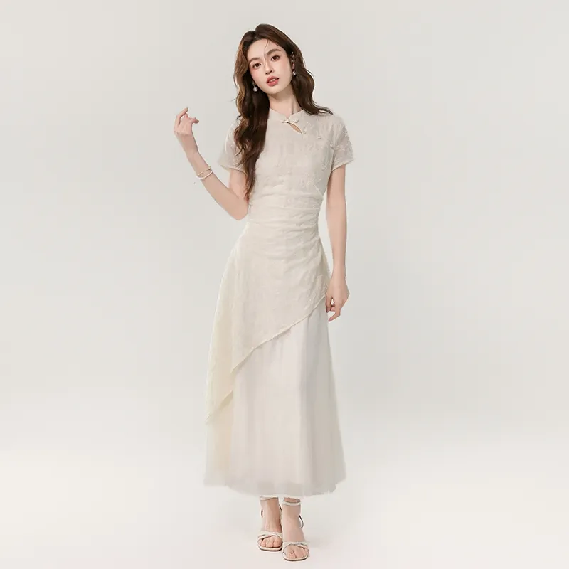 Mu Xiao Xin Short Sleeved Dress Women's-3