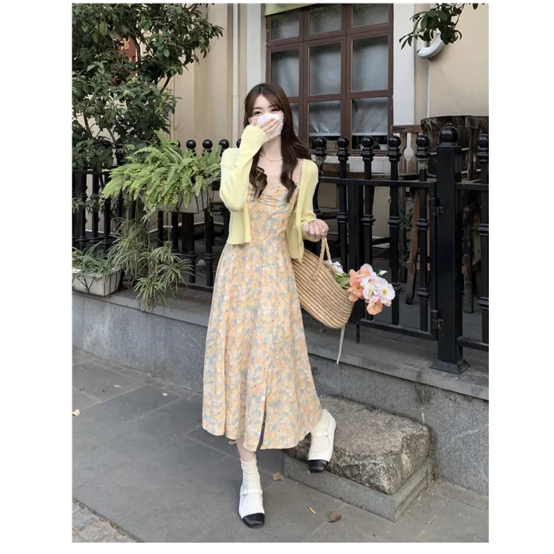 Mu Xiao Xin Skirt Set Women's Apricot-3