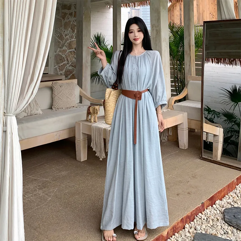 Mu Xiao Xin Long Sleeved Dress Women's-3