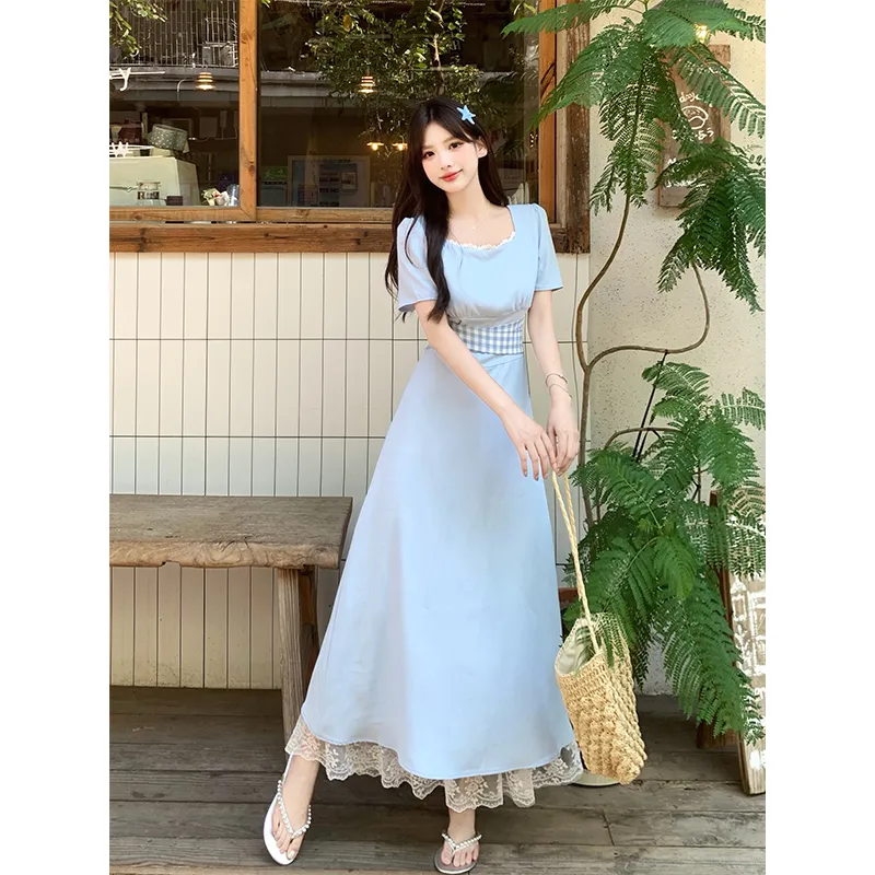 Mu Xiao Xin Short Sleeved Dress Women's-2