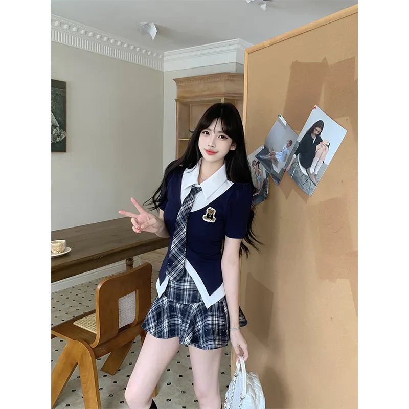 Mu Xiao Xin Two Piece Skirt Sets Women's-2
