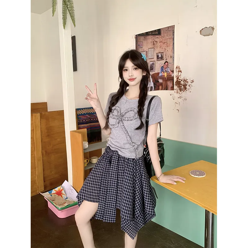 Mu Xiao Xin Two Piece Skirt Sets Women's-1